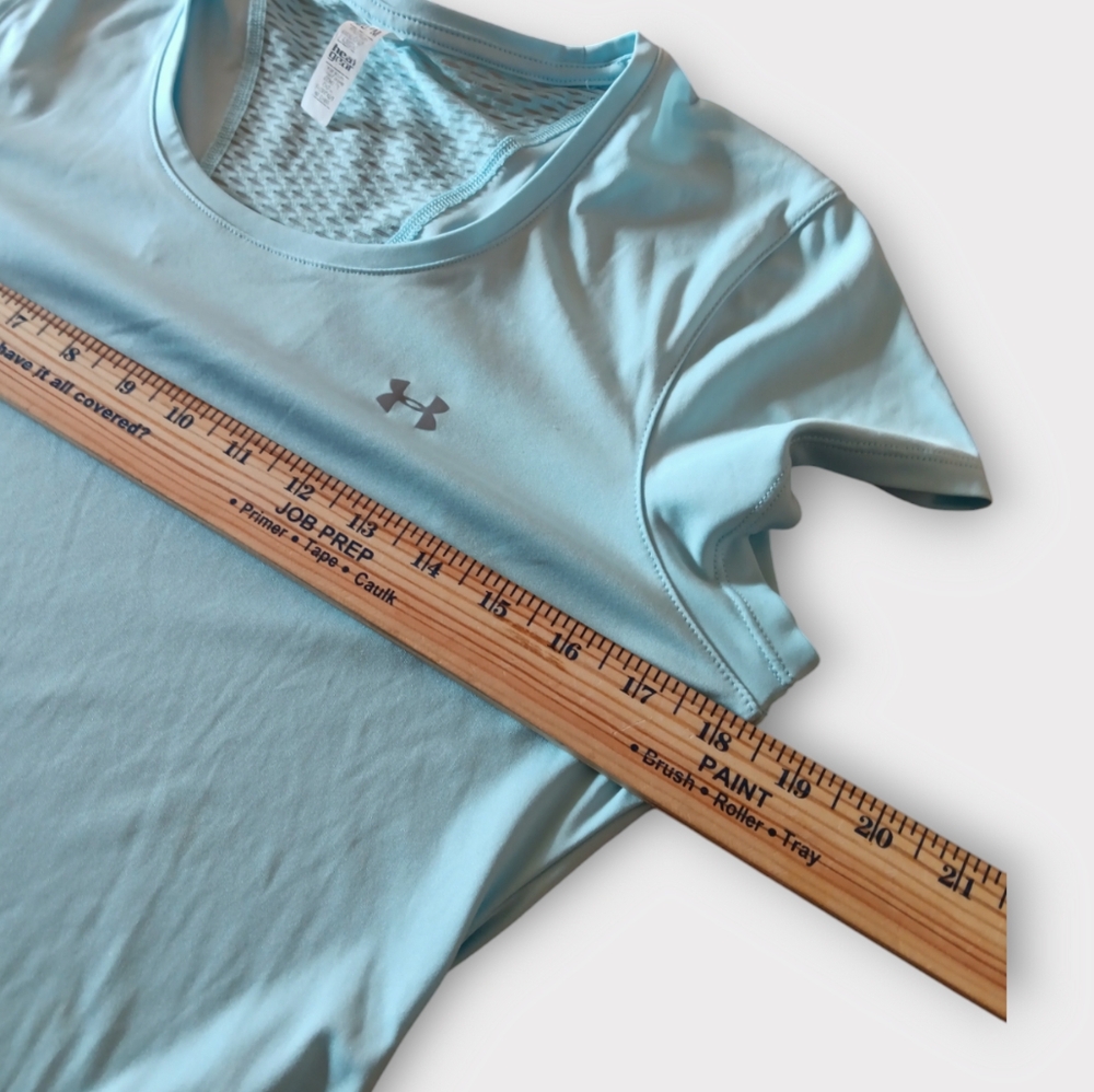 UNDER ARMOUR WOMEN'S SIZE MEDIUM TEAL FITTED T-SHIRT. - Picture 2 of 4